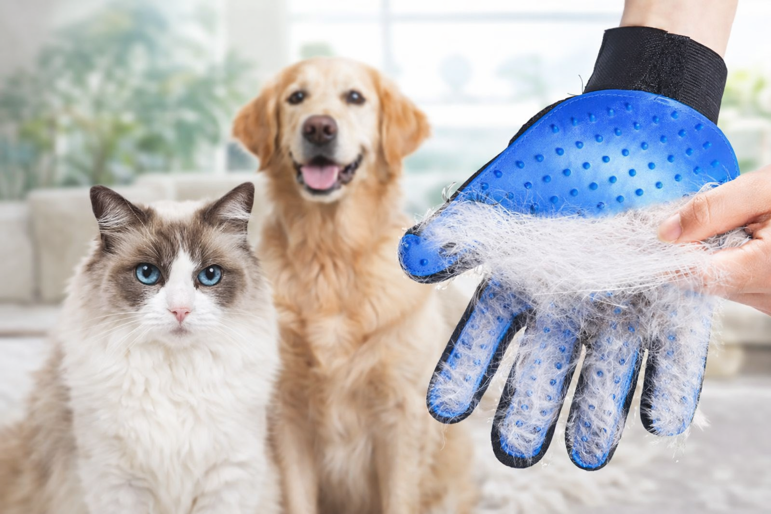 Pet Glove Cat Grooming Glove Cat Hair Deshedding Brush Gloves Dog Comb for Cats Bath Hair Remover Clean Massage Brush For Animal