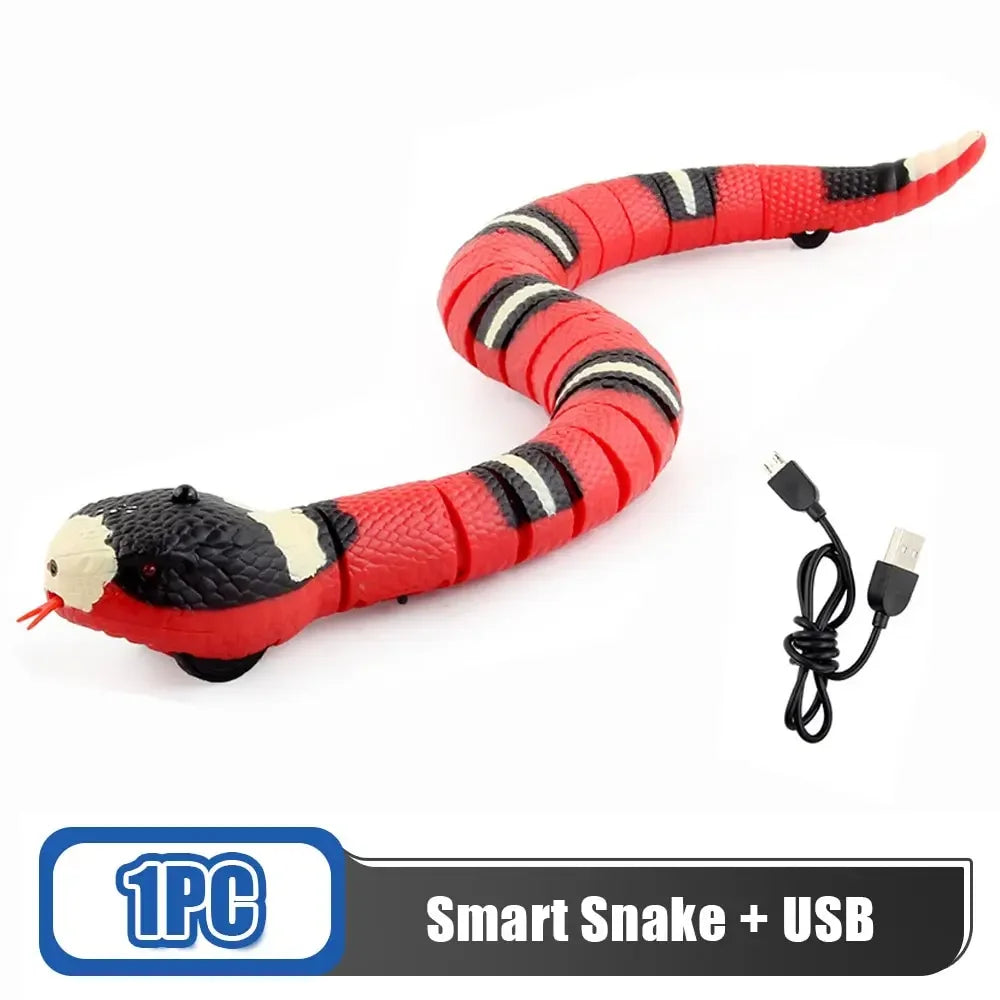 Smart Sensing Interactive Cat Toys Automatic Eletronic Snake Cat Teasering Play USBRechargeable Kitten Toys for Cats Dogs Pet
